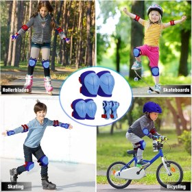 Resim Deyido 6'lı Yüksek Korumalı Paten,scooter,kaykay,bisiklet Koruma Set Dizlik Dirseklik Bileklik Koruyucu Set 