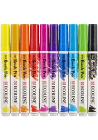 Resim Talens Ecoline Brush Pen Fırça Uçlu Kalem Seti 10 Renk Prımary 