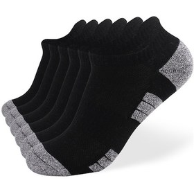 Resim Springsun Erkek Ve Kadınlar İçin 6 Çift Nefes Alabilir Pamuklu Spor Çorap - Koşu Ve Yürüyüş İçin Siyah 