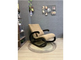 Resim Asedia Salvador Siyah Teddy Kahve Sallanan Sandalye Dinlenme Koltuğu 