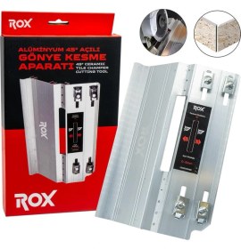 Resim ROX 0288 Seramik İçin Alüminyum 45° Açılı Gönye Kesme Aparatı 