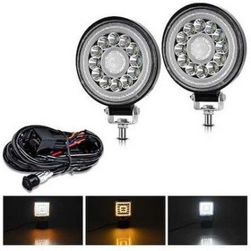 Resim Besthome1 D0102 E10 4 Halkalı Led Çalışma Lambası - 16000 Lumen, Ip67 Su Geçirmez, 160w, 9-30v Dc, Siyah Siyah 