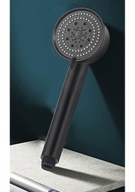 Resim Turbo Duş Başlığı, Yüksek Basınçlı El Duşu, 5 Fonksiyonlu Duş Başlığı Siyah 