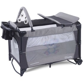 Resim Sleep Side Play Anne Yanı Park Yatak Sallanır Cibinlikli Oyun Parkı Bebek Beşik 70x110 Cm Yataksız - Kahverengi 