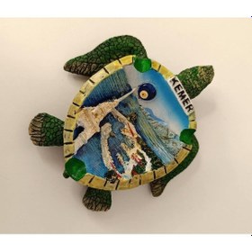 Resim Küllük Kül Tablası Seramik Kaplumbağa Görünümlü Antalya Temalı Ev Ofis Dekor 