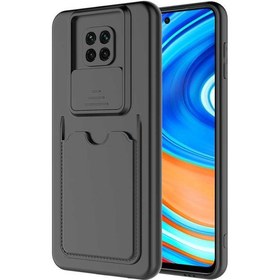 Resim Xiaomi Redmi Note 9 Pro Uyumlu Kılıf ​sürgülü Lens Koruma Kart Bölmeli Fit Özel Koleksiyon Case 