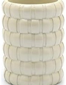 Resim Diş Fırçalık Örgü Krem Model Poliresin Siyah 