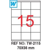 Resim 70 x 56 Mm Laser Etiket Tw-2115 