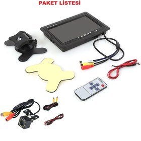 Resim Genel Markalar 7 Inç Ekran + 12 LED (Yüksek Işık) Gece Görüş Geri Vites Kamera Ikisi Bir Arada 