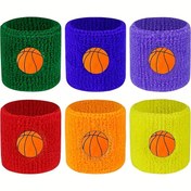 Resim Çocuklar için Spor Bileklikler | Akrilik Nakışlı Bilek Desteği | Çok Renkli Basketbol, Futbol, Koşu ve Fitness | Teri Emici, Ayarlanabilir Bileklikler Gençler ve Gençler İçin 