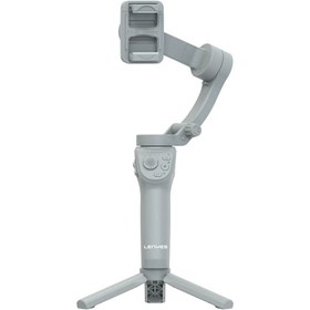 Resim Lenyes LPH105 Taşınabilir M01 3 Eksenli El Tipi Aparatlı Gimbal Stabilizatör Gri 