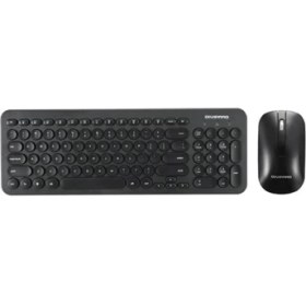 Resim JunChang Retro Silent Keyboard 2.4g Kablosuz Klavye ve Mouse Seti 