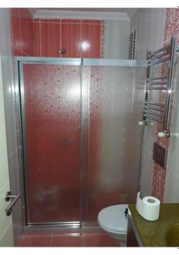 Resim Nokta Duşakabin 115 Cm Teknesiz Plastik Mika Camlı Duşakabin Nd412 Şeffaf 