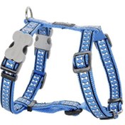 Resim Red Dingo Reflektörlü Kemik Desenli Mavi Göğüs Tasması 15mm 