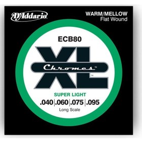 Resim D'addario Ecb80 Bas Gitar Tel Seti. Chromes. Super Lıght Gauge 4 
