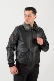 Resim Dericlass Drake Pilot Model Erkek Hakiki Deri Ceket 