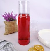 Resim DigitHome Cam Kapaklı Başucu Su ve Meşrubat Sürahisi Karaf Şişe 600 ML – H2O75975 C1-1-18 