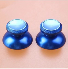 Resim Blue-jcd 2 Adet Renkli Alüminyum Metal 3d Analog Thumb Çubuk Kavrama Mantar Joystick Kap Xbox 360 Gamepad Denetleyicisi 