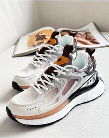 Resim Pierre Cardin PC-10106 Pierre Cardin Kadın Sneaker - Beyaz & Kahve 
