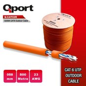 Resim QPORT 500M CAT6 OUTDOOR TURUNCU UTP 23AWG KABLO (Q-CATO2R) 