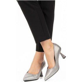 Resim Aspor Platin Kadın Topuklu Ayakkabı Çok Renkli 