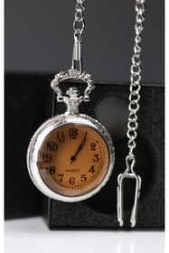 Resim imsaconcept Önü Açık Camlı Gümüş Renk Köstekli Saat Kutulu 