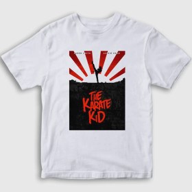 Resim Presmono Unisex Çocuk Beyaz Karate Kid Jackie Chan T-Shirt 