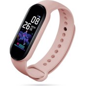 Resim Polosmart PBS115 Adım Sayar Uyku Takip Müzik Kontrol Spor Mod Bluetooth Akıllı Saat Bileklik Pembe 