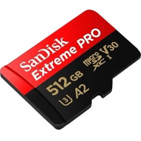 Resim 512 GB Extreme Pro Microsdxc Kart + Sd Adaptörü + Rescuepro Deluxe, 200 Mb/sn'ye Kadar, A2 Uygulama Performansı, Uhs-I, Sınıf 10, U3, V30 ile 