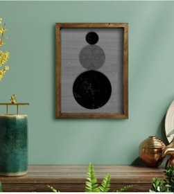Resim Bk Home Modern Art Tasarımlı Doğal Masif Ahşap Çerçeveli Tablo-7 (551089892) 