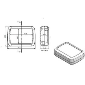 Resim Elektronik Proje Kutusu (Ölçüleri: 88,5X67X27,5Mm) - Siyah 
