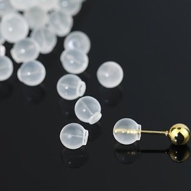 Resim 20 adet Yumuşak Silikon Küpe Arkaları, Kaymaz & Sızdırmaz, DIY Takı Yapımı için Şeffaf Top Tasarımı - Altın Tonlu Kavrama ile Rahat Güvenlikli Çivi Arkaları 