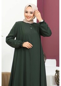 Resim Medine İpeği Mevlana Ferace - Haki / F0123 Haki 