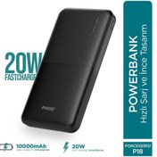 Resim ureticiniz Force P18 10.000mah Pd Destekli Slim Powerbank 