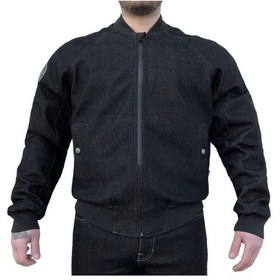 Resim Thebikerjeans Night Flight Bomber Black Korumalı Motosiklet Montu 