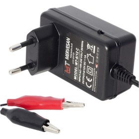 Resim Mervesan Mt-6/12c 6v-12v 1 Amper Akü Şarj Adaptörü (krokodil Uçlu) * Powermaster 