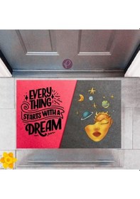 Resim Kapı Önü Paspası Dekoratif Dijital Baskı Every Thing P-2334 