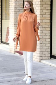 Resim Esilanur Esila Tesettür Tunik Camel 