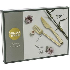 Resim Mikasa Moor Brillante Gold 30 Parça Çatal Kaşık Bıçak Seti P050.372941 Altın 