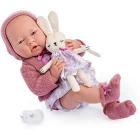 Resim Berenguer Oyuncak Bebek 38 cm - Pembe Hırka ve Tavşanlı 