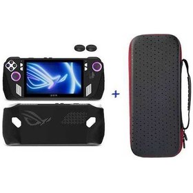 Resim Cbtx Asus Rog Ally Oyun Konsolu Saklama Çantası İçin Silikon Kılıf Kapaklı Taşınabilir Taşıma Çantası - Siyah 