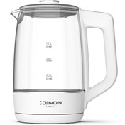 Resim Xenon Smart Akıllı Cam Kettle 1.7 lt Wi-Fi 2200 W App Kontrol Sesli Asistan Desteği Cam Su Isıtıcı Beyaz X7103 