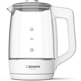 Resim Xenon Smart Akıllı Cam Kettle 1.7 lt Wi-Fi 2200 W App Kontrol Sesli Asistan Desteği Cam Su Isıtıcı Beyaz X7103 