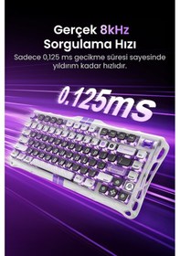 Resim Gravastar Mercury V75 He Hall Effect Manyetik Switch Gaming Klavye, Hot-swappable, Rapid Trigger, 80 