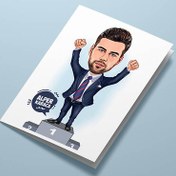 Resim Bir Numaralı Erkek Karikatürlü Tebrik Kartı 