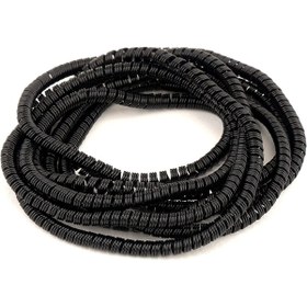 Resim SPELT Şarj Aleti Kablosu Kablo Kordon Koruyucu Spiral Sarma Kılıf Koruma Siyah 
