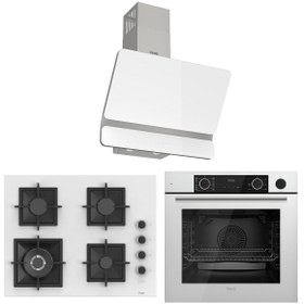 Resim Ferre Fryart Sc serisi Wok'lu Beyaz 3'lü Ankastre Set ( xe64cb-sc406-d081 ) 