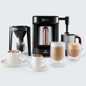 Resim Karaca Hatır Barista Steel Cappuccino ve Türk Kahve Makinesi 