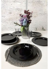 Resim Keramika Siyah Assos Servis Tabağı 28 Cm 6 Adet 650 Siyah 