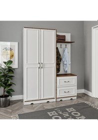 Resim Kznhome Kartopu Modüler Country Portmanto - Tamamı 1. Kalite Mdf 